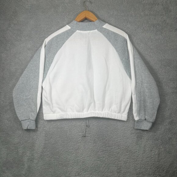 New Look Womens Sweatshirt Half Zip White Babe Girl Plus Size Ladies Autumn 2X - Picture 2 of 10